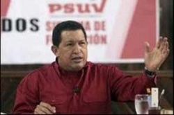 El presidente de la República Bolivariana de Venezuela, Hugo Chávez en el Primer Encuentro de Formación Social Simón Rodríguez