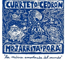 La otra tapa, también con xilografía de Pedro Hasperué y texto manuscrito por Azul Cedrón (10 años, hija del Tata)