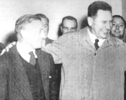 1950, circa. Don César y Juan Domingo Perón 