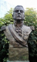 Busto escultórico General San Martín. Palermo, Italia.