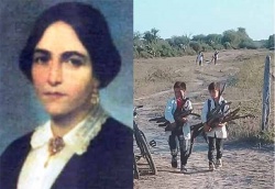 María Catalina Echevarría, bonaerense de Pergamino, fue quien bordó -a pedido de Belgrano- la primera bandera argentina, aquella que fue jurada a orillas del Paraná el 27 de febrero de 1812 y changuitos santiagueños, alumnos de una escuela rural, juntando leña.