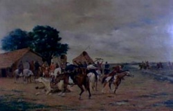 Figura 1. El juego del Pato, óleo sobre tela por Ángel Della Valle. Museo Nacional de Bellas Artes, Buenos Aires.