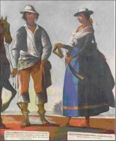 Figura 5. Camiluchos. Anónimo, siglo XVIII. Óleo sobre tela. Colección Crombie, Londres. Según del Carril, 1978. 