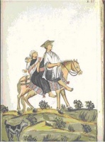 Figura 8. Yndio de valles a cavallo, Truxillo del Perú, c. 1790.