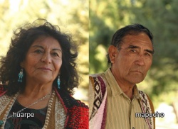Aborígenes hoy: huarpes, mapuches (como el "lonko" Domingo Collueque) y todas las naciones aborígenes argentinas coinciden en el reclamo básico del territorio propio