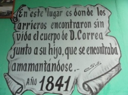 Indicación del sitio donde encontraron a "la Difuntita"
