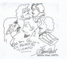 Dibujo del folklorista venezolano Simón Díaz, recientemente fallecido
