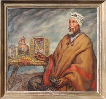 Francisco Ramoneda: "El curandero Zapana", 1947, óleo sobre tela, 130 x 136 cm.