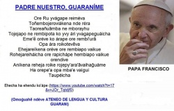 El "Padre Nuestro" en guaraní.