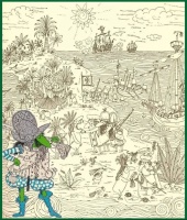 Dibujos de OSKI para su  Vera Historia de Indias