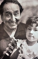 Con su hija Manuela.