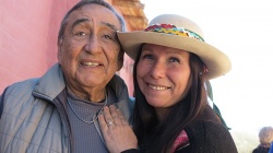 Con su hija Claudia.
