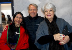 Claudia Torres, Marcelo Orfila, presidente de Trenes Argentinos y Elba Boffo de Torres, compañera del gran Jaime por más de 50 años.