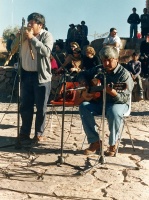 Ricardo Vilca tocando en la Casa del Tantanakuy, Humahuaca, en febrero de 1999. Foto: Ricardo Luis Acebal.