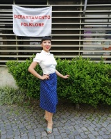 Amankay Villanueva, una graduada feliz del Departamento de Folklore