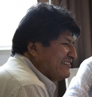 Evo Morales, presidente legal de Bolivia, destituido por un golpe cívico militar que costó  vidas humanas. 