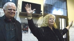 José Curbelo y Marta Suint en una noche payadora.  