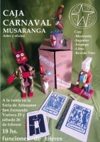 Cajas de Carnaval y Títeres a las 18 el viernes 25 y el sábado 26 de febrero