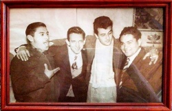 De izquierda a derecha: "Vitito" Torres, Agustín Arroz, Ariel Petrocelli y René Sanmillán. No ha quedado registro de quién tomó esta foto.