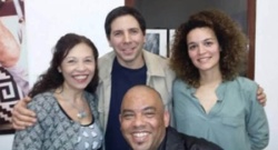 Museo de arte popular José Hernández, Av. Libertador 2373. Día del Payador, 30-07-2016. Alcira R. Ezeiza (nieta de Gabino), el autor de esta nota, Natalia Álvarez (hija de Alcira) y Claudio Ezeiza (hermano de Alcira). Ningún rulo es gratis... Detrás de cada afroargentino yace una historia de dolor de algún bisabuelo o tatarabuelo.