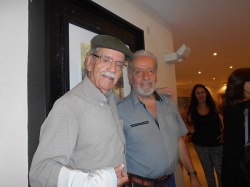 Con su hermano Lucio, destacado cantor y músico, integrante del conjunto Huerque Mapu.