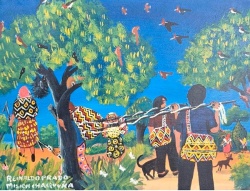 La exposición formaba parte de la Primera Bienal de Arte Indígena.